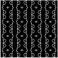 Vector pattern in geometric ornamental style. Black and white color.Seamless repeat pattern.Simple geo all over print block for apparel textile, ladies dress, fashion garment, digital wall paper.