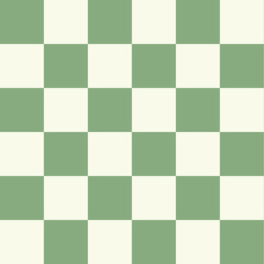 Green chessboard background.Chess Pieces Seamless pattern. Flat style chess .