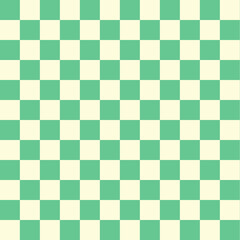  Green chessboard background.Chess Pieces Seamless pattern. Flat style chess .

