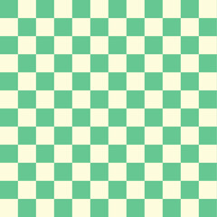  Green chessboard background.Chess Pieces Seamless pattern. Flat style chess .


