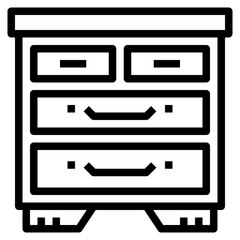 Cabinet line icon style