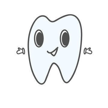 Tooth character vector image