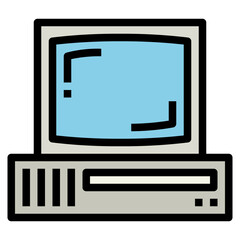 computer filled outline icon style
