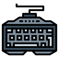 keyboard filled outline icon style