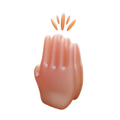 Obraz premium Hands Clap Gesture 3D Icon