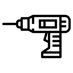 Driller line icon style
