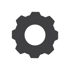 Gear or setting icon flat design vector illustration.