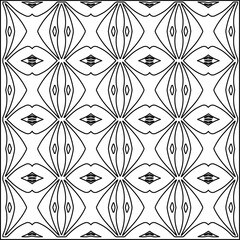 Stylish texture with figures from lines.
Abstract geometric black and white pattern for web page, textures, card, poster, fabric, textile. Monochrome graphic repeating design.