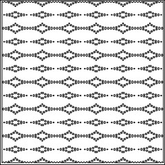 Fototapeta premium Stylish texture with figures from lines. Abstract geometric black and white pattern for web page, textures, card, poster, fabric, textile. Monochrome graphic repeating design.