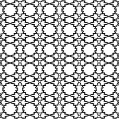 Stylish texture with figures from lines.
Abstract geometric black and white pattern for web page, textures, card, poster, fabric, textile. Monochrome graphic repeating design.