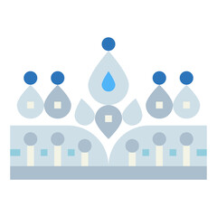 crown flat icon style