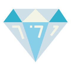 diamond flat icon style