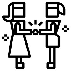 Competition line icon style