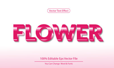 Obraz premium 3d Text Effect Flower Fully editable
