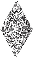 Mandala Pattern Vector abstract . Art on the wall. Coloring book Lace pattern The tattoo. Design for a wallpaper Paint shirt and tile hanna Design, Decorative circle ornament in ethnic oriental style