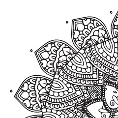 Mandala Pattern Vector abstract . Art on the wall. Coloring book Lace pattern The tattoo. Design for a wallpaper Paint shirt and tile hanna Design, Decorative circle ornament in ethnic oriental style