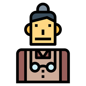 headmistress filled outline icon style