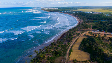 landscape of Punta Cana Beach, cortecito, macao, etc. Dominican Republic.