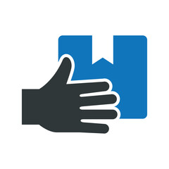 Shipping service icon vector graphic illustration