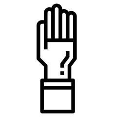 Hand line icon style