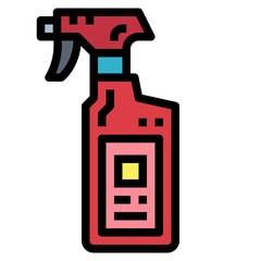 spray filled outline icon style