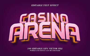 Casino Arena Editable Text Effect