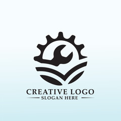 logo for selling and repair services for all machines and devices