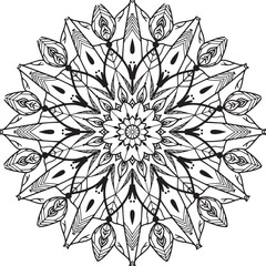 Mandala Pattern Vector abstract. Art on the wall. Coloring book Lace pattern The tattoo. Design for a wallpaper Paint shirt and tile Hanna Design, Decorative circle ornament in ethnic oriental style