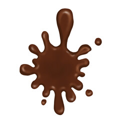 chocolate splash isolated 