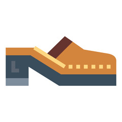 clogs flat icon style