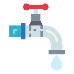 faucet flat icon style