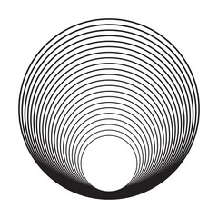 Retro futuristic element abstract 3d sphere vector