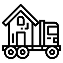 truck line icon style