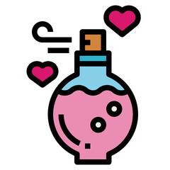 perfume filled outline icon style