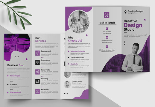 Business Studio Trifold Brochure Design