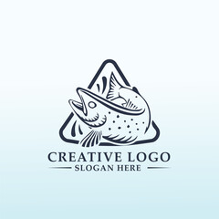 fish vector logo design inspiration