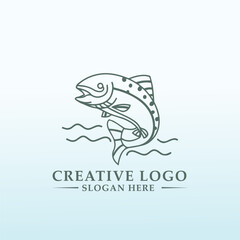 fish vector logo design inspiration