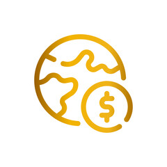world financial gradient icon