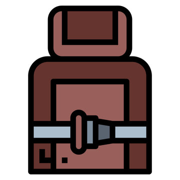 recommend clip art: seatbelt filled outline icon style