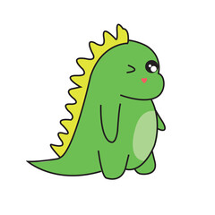 Dino Cartoon Smiley Blink