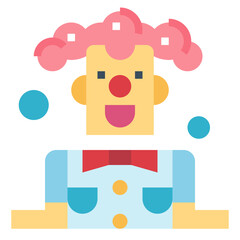 clown flat icon style