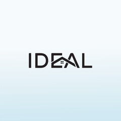 Ideal real estate vector logo design