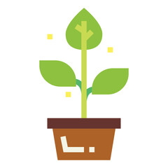 plant flat icon style