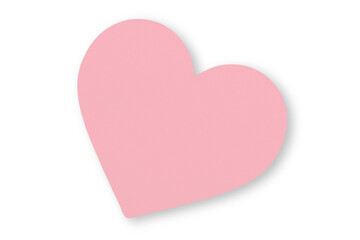 Pink paper cut in heart shape isolated on transparent background. valentine's day festival