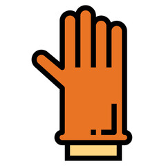 glove filled outline icon style