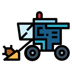 harvester filled outline icon style