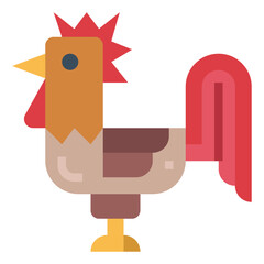 chicken flat icon style