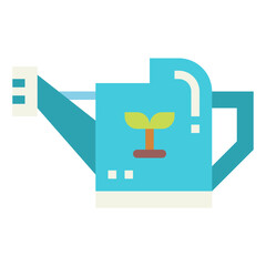 watering can flat icon style