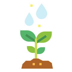 watering flat icon style