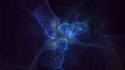 3D rendering abstract colorful fractal light background